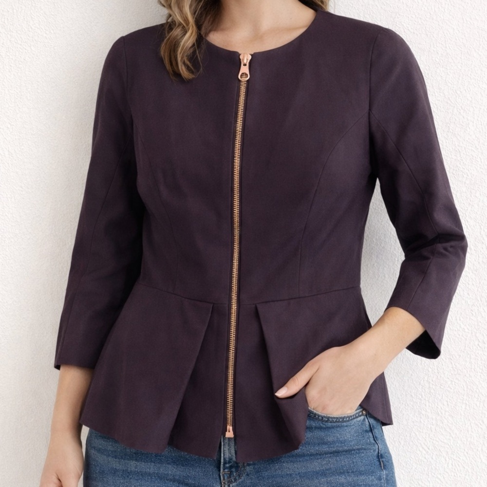 Ted Baker Eben Purple Peplum Suit Jacket 2